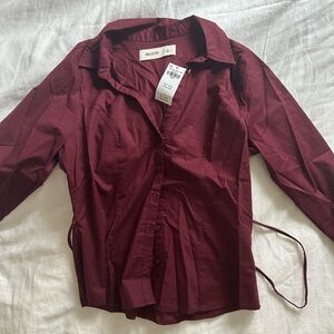 Hollister Maroon Casual Shirt